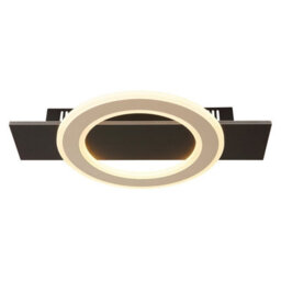 Luminosa Lighting Luminosa Jayden Integrated Led Semi Flush Ceiling Light Matt Black Led 3000K - thumbnail 3