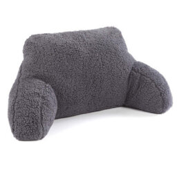 OHS Teddy Fleece Bed Reading Cushion Pillow With Arms Lumbar Support - thumbnail 4