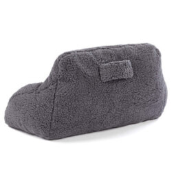 OHS Teddy Fleece Bed Reading Cushion Pillow With Arms Lumbar Support - thumbnail 5