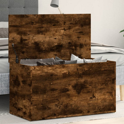 Walplus Storage Chest Smoked Oak 84X42X46 Cm Engineered Wood - image 1