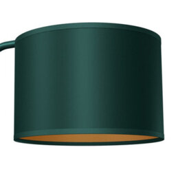 Milagro Verde Hand Made Scandi Style Wall Lamp In A Rich Green Finish With Gold Accents Holds 1Xe27 Led Bulb - thumbnail 2