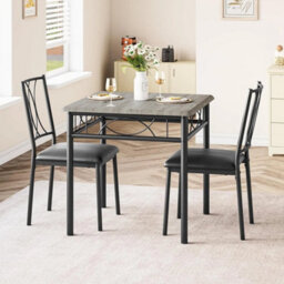 3 Pcs Dining Table Set For 2 Kitchen Table Dinette With Upholstered Chairs - thumbnail 6
