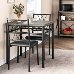 3 Pcs Dining Table Set For 2 Kitchen Table Dinette With Upholstered Chairs - thumbnail 4