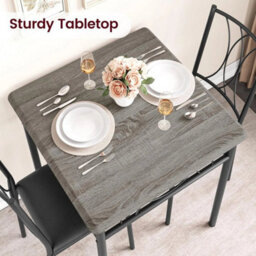 3 Pcs Dining Table Set For 2 Kitchen Table Dinette With Upholstered Chairs - thumbnail 5