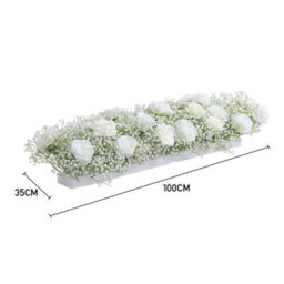 Living And Home Artificial White Rose Flowers Arrangement For Home Wedding Decoration - thumbnail 7