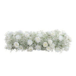 Living And Home Artificial White Rose Flowers Arrangement For Home Wedding Decoration - thumbnail 5