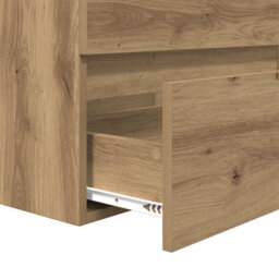 Berkfield Bathroom Furniture Set 3 Pcs Black Oak And White Standard - thumbnail 8