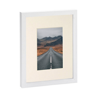"Nicola Spring Photo Frame With 4"" X 6"" Mount - 8"" X 10"" - White/ivory" - image 1
