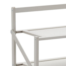 Darphe White 6 Tier Foldable Bamboo Shoe Rack No Assembly Required - thumbnail 5