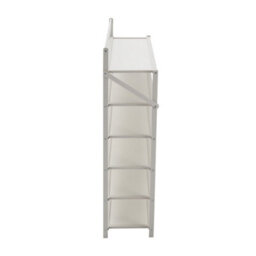 Darphe White 6 Tier Foldable Bamboo Shoe Rack No Assembly Required - thumbnail 4