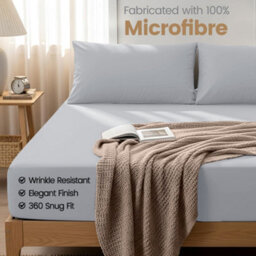 Aspire Homeware Silver Fitted Sheet 40 Cm Extra Deep Pocket Hypoallergenic Bed Sheet Microfiber (L)190Cm X (W)137Cm, Double - thumbnail 8