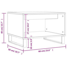 Berkfield Coffee Table Grey Sonoma 60X50X40 Cm Engineered Wood - thumbnail 9
