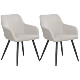 Beliani Set Of 2 Dining Chairs Casmalia Velvet Taupe - thumbnail 1