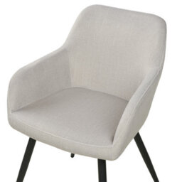 Beliani Set Of 2 Dining Chairs Casmalia Velvet Taupe - thumbnail 7