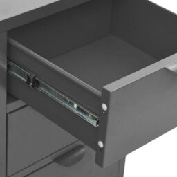 Berkfield Sideboard Anthracite 75X35X70 Cm Steel And Tempered Glass - thumbnail 8