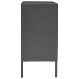 Berkfield Sideboard Anthracite 75X35X70 Cm Steel And Tempered Glass - thumbnail 4