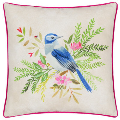 Evans Lichfield Daisy Hill Bluebird Printed Polyester Filled Cushion - image 1