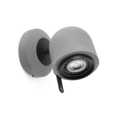 Luminosa Lighting Luminosa Stone 1 Light Indoor Adjustable Wall Spotlight Grey, Gu10 - image 1