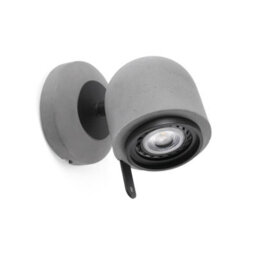 Luminosa Lighting Luminosa Stone 1 Light Indoor Adjustable Wall Spotlight Grey, Gu10 - thumbnail 1