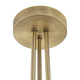 Happy Homewares Modern Antique Brass Plated Ceiling Light Fitting With Swirl Glass - thumbnail 3