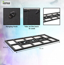 Arpan Family Multi Aperture Photo Picture Frame - Holds 10 X 6''x4'' Photos (Black Family) - thumbnail 4