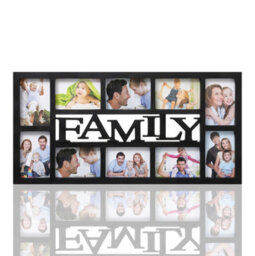 Arpan Family Multi Aperture Photo Picture Frame - Holds 10 X 6''x4'' Photos (Black Family) - thumbnail 1