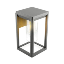 CGC Lighting Cgc Outdoor Outside Wall Light Anthracite Grey E27 Lantern Clear Diffuser Ip54 Porch Security - thumbnail 5