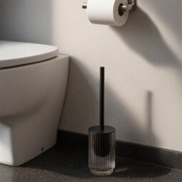 GoodHome Atocha Grey Stainless Steel Toilet Brush & Holder