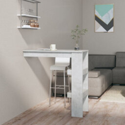 Berkfield Wall Bar Table Concrete Grey 102X45X103.5 Cm Engineered Wood - thumbnail 1