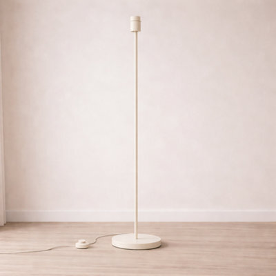 CGC Interiors Cgc Lena Off White Straight Floor Lamp - image 1