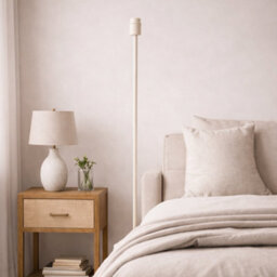 CGC Interiors Cgc Lena Off White Straight Floor Lamp - thumbnail 3