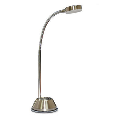 Luminosa Lighting Luminosa Tobias Table Lamp 1 Light 3W Led 3000K, 300Lm, Satin Nickel/frosted Acrylic/polished Chrome - image 1