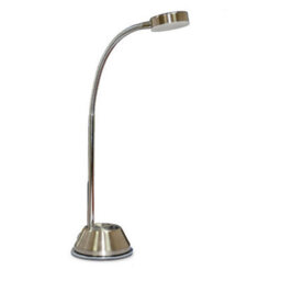 Luminosa Lighting Luminosa Tobias Table Lamp 1 Light 3W Led 3000K, 300Lm, Satin Nickel/frosted Acrylic/polished Chrome