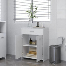 Berkfield Bathroom Cabinet White 60X33X80 Cm Engineered Wood - thumbnail 3