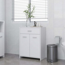 Berkfield Bathroom Cabinet White 60X33X80 Cm Engineered Wood - thumbnail 1