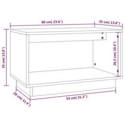 Berkfield Rustic Tv Cabinet 60X35X35 Cm Solid Wood Pine - thumbnail 8