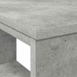 Berkfield Corner Desk Concrete Grey Particle Board Medium Storage - thumbnail 7
