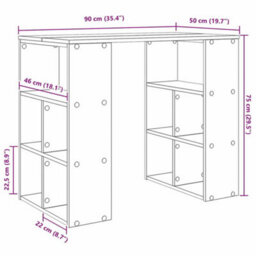 Berkfield Corner Desk Concrete Grey Particle Board Medium Storage - thumbnail 8