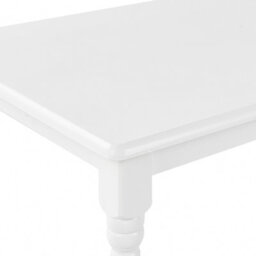 Beliani Coffee Table White Turned Legs Vintage Chic 120X60 Cm - thumbnail 5