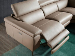 Angel Cerda Luxurious Right Chaise Longue Sofa In Mink Leather For Ultimate Relaxation - thumbnail 4