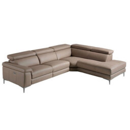 Angel Cerda Luxurious Right Chaise Longue Sofa In Mink Leather For Ultimate Relaxation
