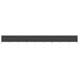 Berkfield 9-Panel Wind Screen Fabric 1200X80 Cm Anthracite
