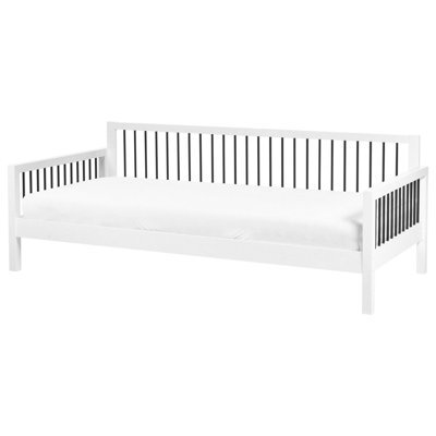 Beliani Daybed Wood Tricot 90 X 200 Cm (Eu Single) White - image 1