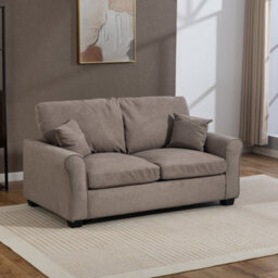 Unknown Lewiston 162Cm Wide 3 Seat Mole Brown Fabric Sofabed