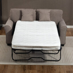 Unknown Lewiston 162Cm Wide 3 Seat Mole Brown Fabric Sofabed - thumbnail 4