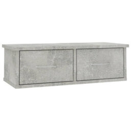 Berkfield Wall-Mounted Drawer Shelf Concrete Grey 60X26X18.5 Cm Engineered Wood - thumbnail 2