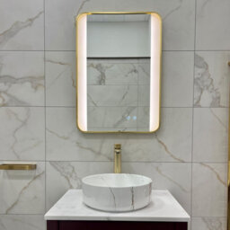 Brushed Brass 700mm X 500mm Backlit Mirror With Colour Change And Bluetooth
