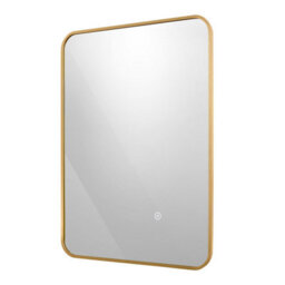 Brushed Brass 700mm X 500mm Backlit Mirror With Colour Change And Bluetooth - thumbnail 2