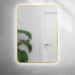 Brushed Brass 700mm X 500mm Backlit Mirror With Colour Change And Bluetooth - thumbnail 3