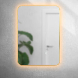 Brushed Brass 700mm X 500mm Backlit Mirror With Colour Change And Bluetooth - thumbnail 4